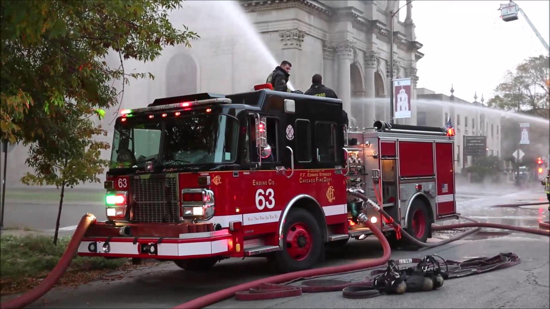 Church Fire Battled in Chicago Firehouse