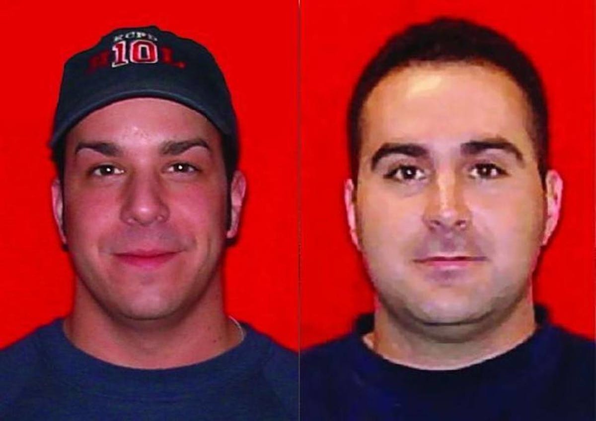 Kansas City Firefighters Larry Leggio, left, and John Mesh were killed Monday night.