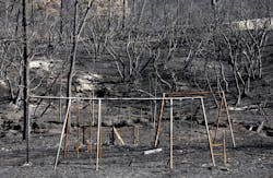 Flames destroyed everything in their path. Flames destroyed everything in their path.