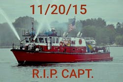 Capt. Walter Szelag collapsed and died Friday while working on the fire boat.