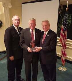 U.S. Congressman Steny Hoyer, D, Md., center, was honored by the CFSI. At left, is Bill Jenaway, CFSI president, and Jim Estepp, vice president. U.S. Congressman Steny Hoyer, D, Md., center, was honored by the CFSI. At left, is Bill Jenaway, CFSI president, and Jim Estepp, vice president.