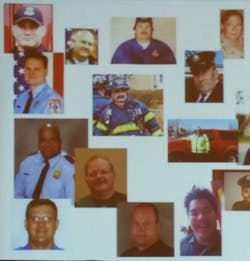 The Heart to Heart Conference is not just about statistics. These are some of the firefighters killed by heart attacks. The Heart to Heart Conference is not just about statistics. These are some of the firefighters killed by heart attacks.
