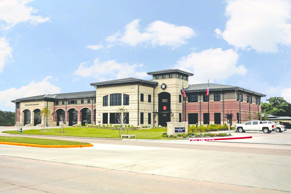 Exterior of the new Westlake Volunteer Fire Department fire station.