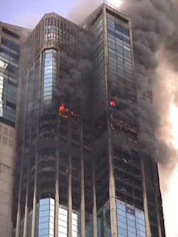 On Oct. 18, 2004, fire broke out on the 34th floor of the east tower of the Parque Central office building, a 54-story structure in Caracas, Venezuela. The building was equipped with a sprinkler system, but it had been deactivated due to leakage and maintenance issues.