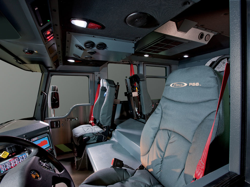 Central County Fire & Rescue Fire Protection District ordered five pumpers and one aerial platform with the Pierce Dash CF&rsquo;s open cab configuration shown here.