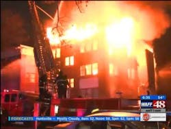 Massive Blaze Destorys Kansas City, MO Apartment