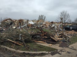 Firefighters responding to reports of collapsed homes found block after block devastated. Firefighters responding to reports of collapsed homes found block after block devastated.