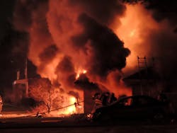 Fire destroyed a house in Speedway, Ind. early New Year's morning. Fire destroyed a house in Speedway, Ind. early New Year's morning.