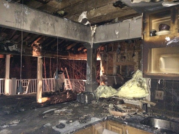 A house in Takoma Park sustained extensive damage.