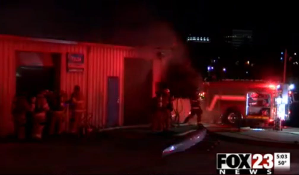 Tulsa Okla Firefighter Hurt in Building Fire/Collapse Firehouse