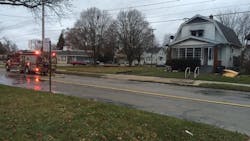 Upon arrival, the crew pulled past the one-and-a-half-story, early 1900s house, with light smoke drifting from the eaves. Upon arrival, the crew pulled past the one-and-a-half-story, early 1900s house, with light smoke drifting from the eaves.