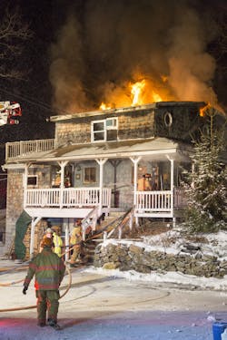 Oxford, CT, Feb. 9, 2016—Shortly after 9:30 p.m., the Oxford Fire Department was dispatched for a reported chimney fire. Car 1 arrived on scene first and reported heavy fire from the B/C side of the private dwelling. Mutual aid came from Seymour, Southbury, Beacon Falls and Monroe (Stevenson) before the fire was put under control under an hour. Oxford, CT, Feb. 9, 2016—Shortly after 9:30 p.m., the Oxford Fire Department was dispatched for a reported chimney fire. Car 1 arrived on scene first and reported heavy fire from the B/C side of the private dwelling. Mutual aid came from Seymour, Southbury, Beacon Falls and Monroe (Stevenson) before the fire was put under control under an hour.