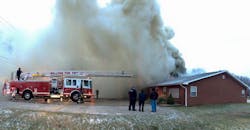 Sullivan County ambulance station and ambulances were damaged by fire Thursday. Sullivan County ambulance station and ambulances were damaged by fire Thursday.