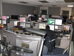 Here a backup center operates at capacity during an evacuation exercise. On normal days it functions as a training facility. Here a backup center operates at capacity during an evacuation exercise. On normal days it functions as a training facility.