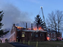 No injuries were reported in this Monday morning fire. No injuries were reported in this Monday morning fire.