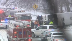 Dozens Hurt in Bus Crash on Snowy Conn. Highway