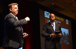 Baltimore assistant fire chiefs Mark Wagner (left) and Jeffrey Segal talk about the lessons learned following the April 2015 riots. Baltimore assistant fire chiefs Mark Wagner (left) and Jeffrey Segal talk about the lessons learned following the April 2015 riots.