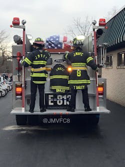 Bryan and Tyler Dailey take their final ride with their dad, Harford Senior Deputy Patrick Dailey. Bryan and Tyler Dailey take their final ride with their dad, Harford Senior Deputy Patrick Dailey.