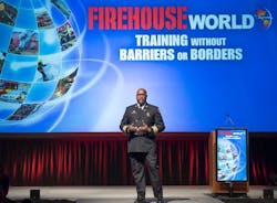 Chief Charles Hood delivered the keynote address at Firehouse World 2016. Chief Charles Hood delivered the keynote address at Firehouse World 2016.
