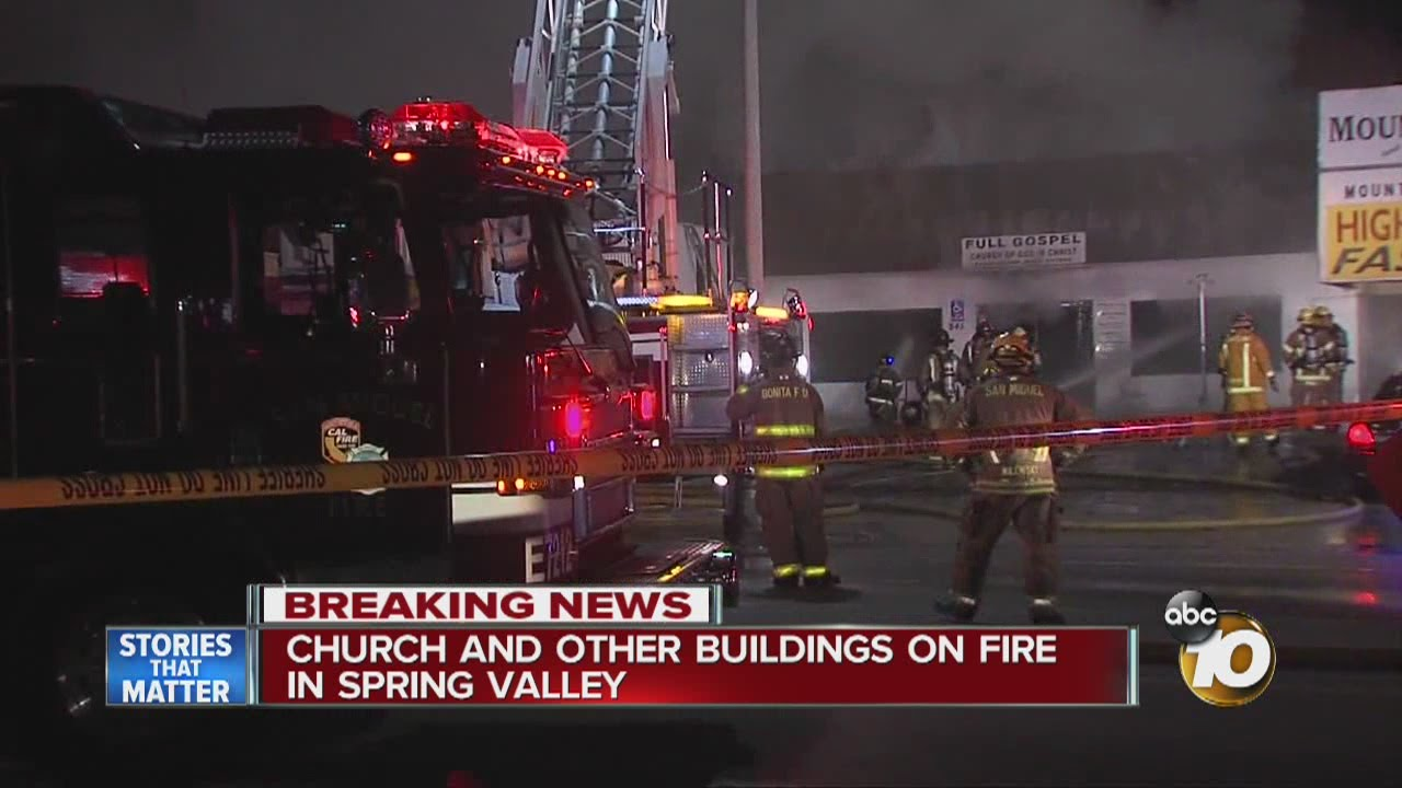 Calif. Church and Other Buildings Destroyed by Fire in Spring Valley ...
