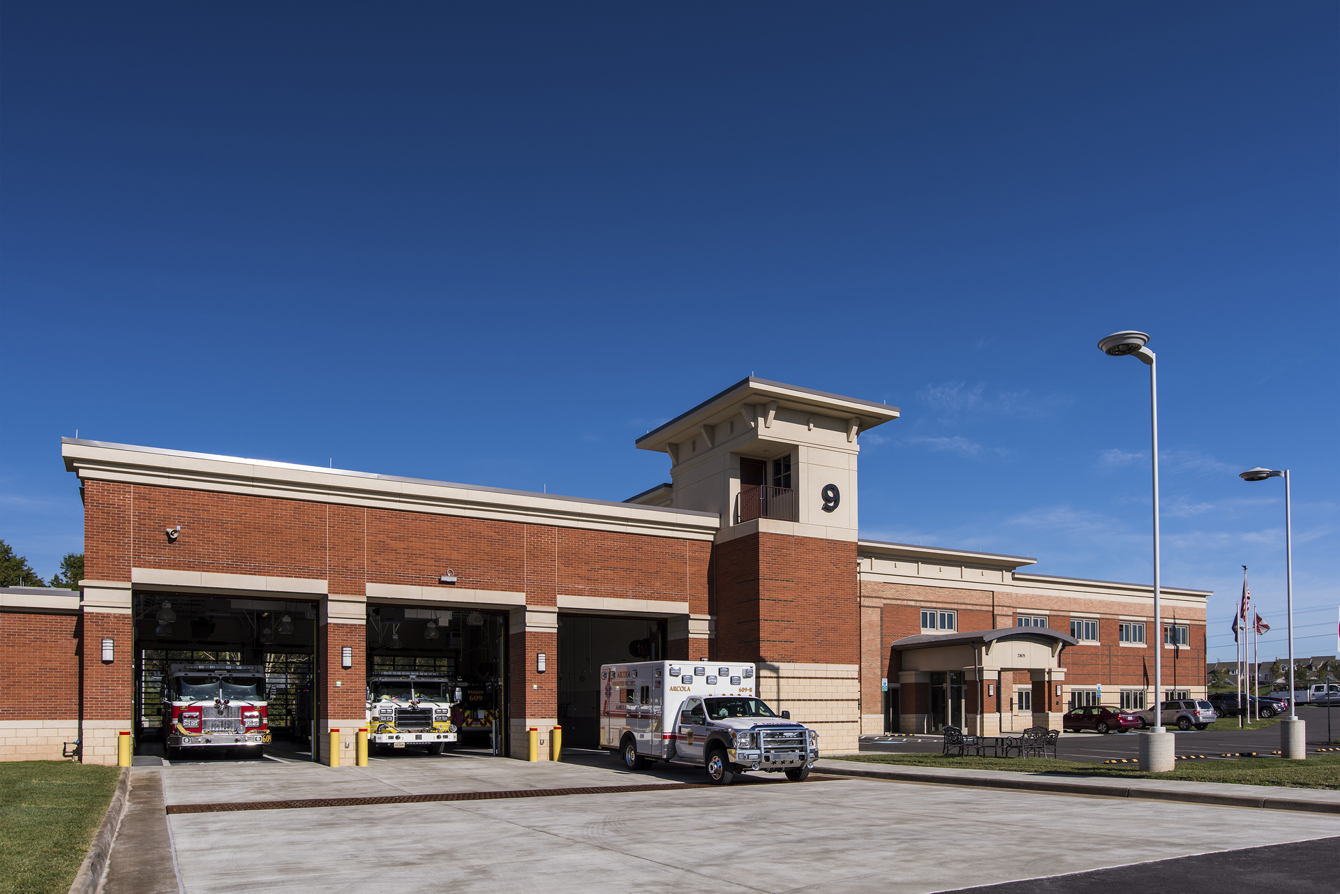 The front of Fire Station 9.