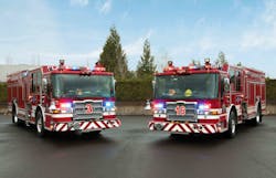 Pierce Manufacturing announced an order for six Dash CF custom pumpers, two Pierce Arrow XT aerial tillers, three Pierce tankers, two Pierce Type 3 wildland apparatus, one Pierce Arrow XT heavy-duty rescue, and one Pierce air-light heavy-duty rescue from Clackamas County, OR. Pierce Manufacturing announced an order for six Dash CF custom pumpers, two Pierce Arrow XT aerial tillers, three Pierce tankers, two Pierce Type 3 wildland apparatus, one Pierce Arrow XT heavy-duty rescue, and one Pierce air-light heavy-duty rescue from Clackamas County, OR.