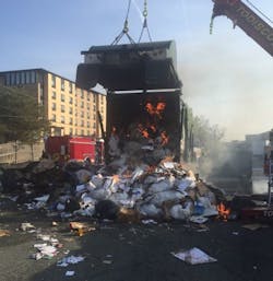 Hours after Boston firefighters responded to the fire inside the tunnel, the fire continued to burn. Hours after Boston firefighters responded to the fire inside the tunnel, the fire continued to burn.