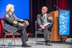 Fresno Fire Chief Kerri L. Donis talked with Firehouse Editor-in-Chief Tim Sendelbach and attendees at Firehouse World 2016 about the 'Cortland Incident' report that reviewed the fire where Capt. Pete Dern was seriously injured. Fresno Fire Chief Kerri L. Donis talked with Firehouse Editor-in-Chief Tim Sendelbach and attendees at Firehouse World 2016 about the 'Cortland Incident' report that reviewed the fire where Capt. Pete Dern was seriously injured.