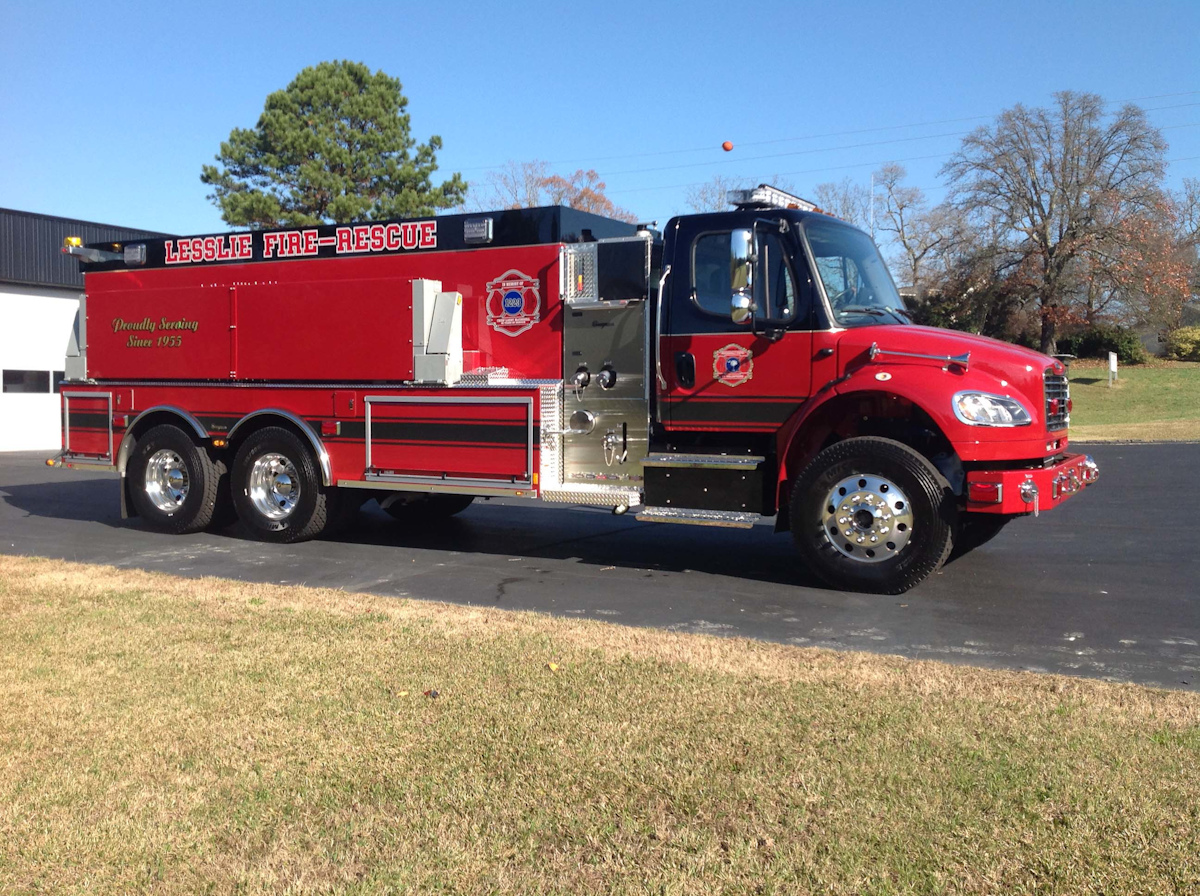 Lesslie, SC, Fire Dept. Dedicates Tanker Built by Seagrave 2 to Late