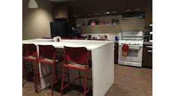 Administrative staff has a separate kitchen and break room.