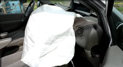 Ron Moore captures video of the second deployment of dual-stage airbags. Ron Moore captures video of the second deployment of dual-stage airbags.