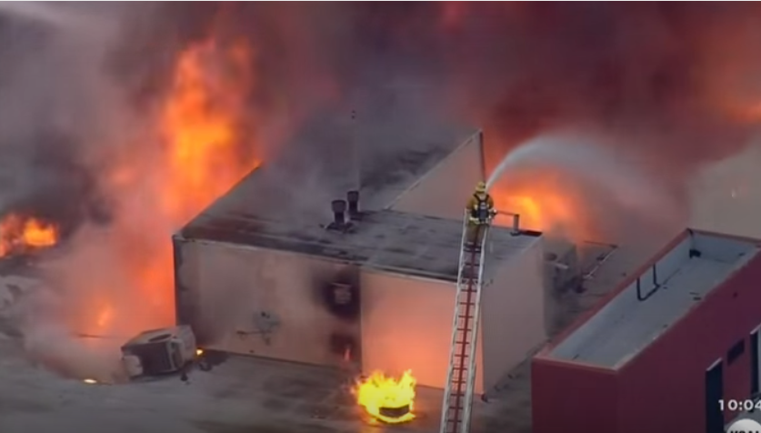 Firefighters were worried about dangers in the vacant building.