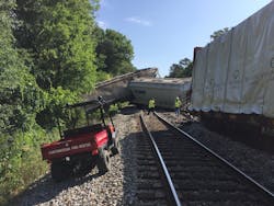 This was the result of a train vs semi. This was the result of a train vs semi.