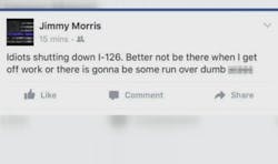 One of the posts the led to the firing of Columbia firefighter Jimmy Morris. One of the posts the led to the firing of Columbia firefighter Jimmy Morris.