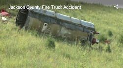 The tank separated from the rig as it rolled several times. The tank separated from the rig as it rolled several times.