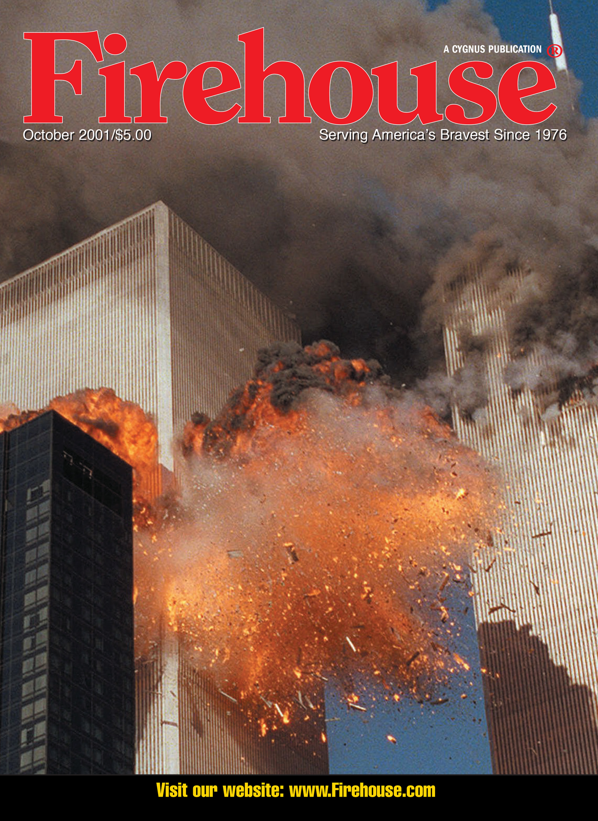 October 2001 cover of Firehouse Magazine