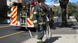 A great option for an extended stretch is five or six lengths of 1¾-inch hose connected to a bed of 2½-inch line with a “bell-style” reducer. A great option for an extended stretch is five or six lengths of 1¾-inch hose connected to a bed of 2½-inch line with a “bell-style” reducer.