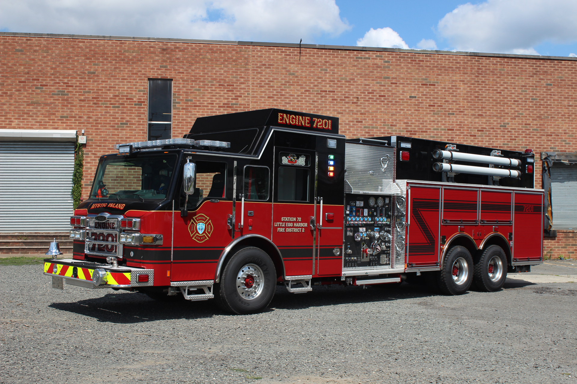 Firefighters with Mystic Island Fire Company, Little Egg Harbor, NJ