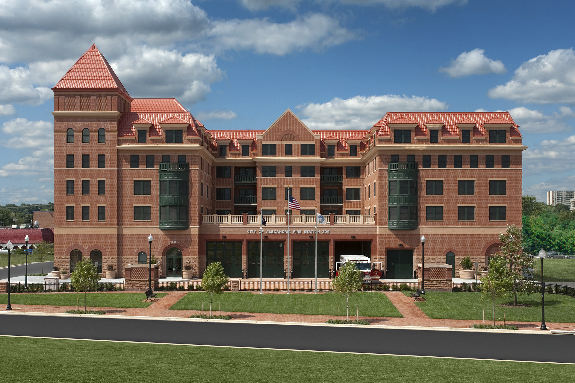 The Alexandria Fire Department's Potomac Yard station is located in a building housing publicly funded apartments and retail.