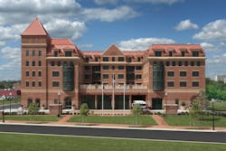 The Alexandria Fire Department's Potomac Yard station is located in a building housing publicly funded apartments and retail. The Alexandria Fire Department's Potomac Yard station is located in a building housing publicly funded apartments and retail.