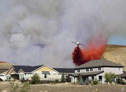 Fire retardant is toxic to fish and frogs. Fire retardant is toxic to fish and frogs.