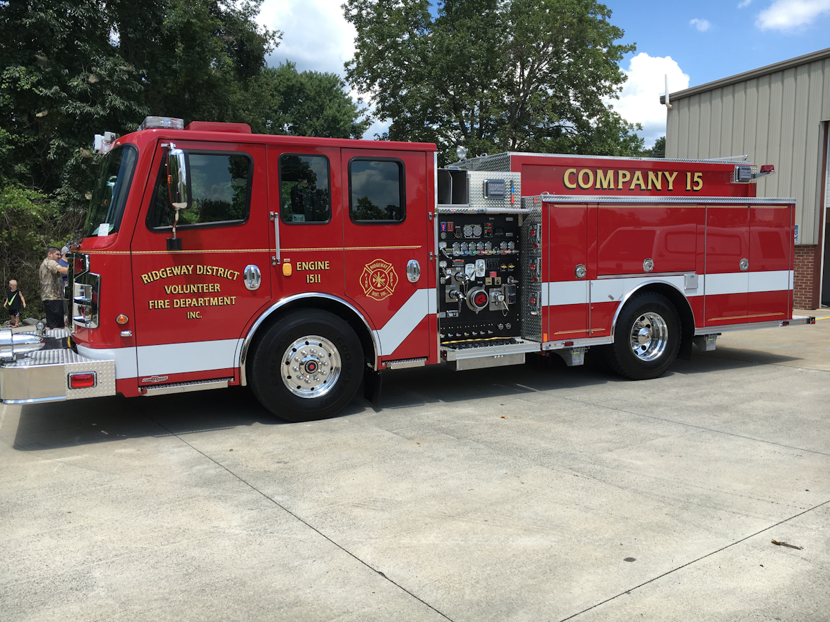 Ridgeway, VA, District Volunteer Fire Department Inc. Gets New First