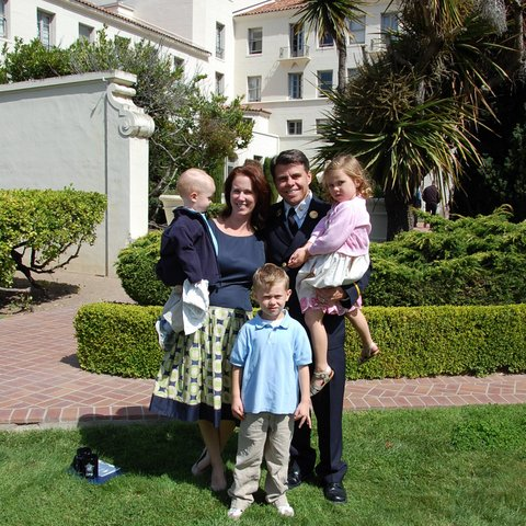 FDNY Deputy Chief Michael Fahy is pictured her with his family in a recent photo.