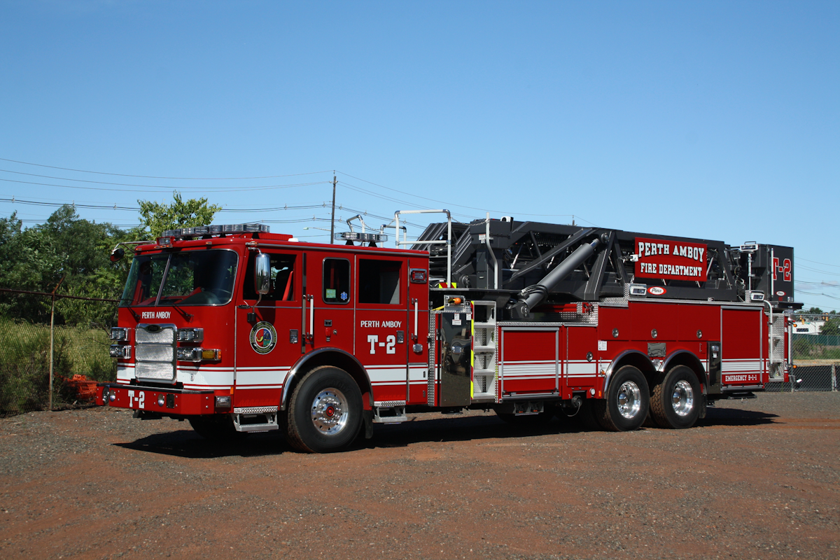 Perth Amboy, NJ, Fire Dept. Gets New MidMount Aerial Built by Pierce