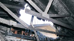 Fresno, CA, Fire Department Fire Captain Pete Dern fell through a roof into heavy fire conditions at a single-family dwelling last year. Fresno, CA, Fire Department Fire Captain Pete Dern fell through a roof into heavy fire conditions at a single-family dwelling last year.