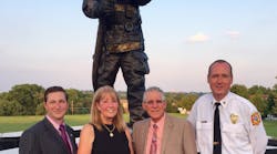Pictured, left to right, Firefighter Artist Robert Daus Jr, Ryans mother Jackie Hummert, Firefighter Artist Robert Daus Sr. and Maplewood Fire Chief Terry Merrill. Pictured, left to right, Firefighter Artist Robert Daus Jr, Ryans mother Jackie Hummert, Firefighter Artist Robert Daus Sr. and Maplewood Fire Chief Terry Merrill.