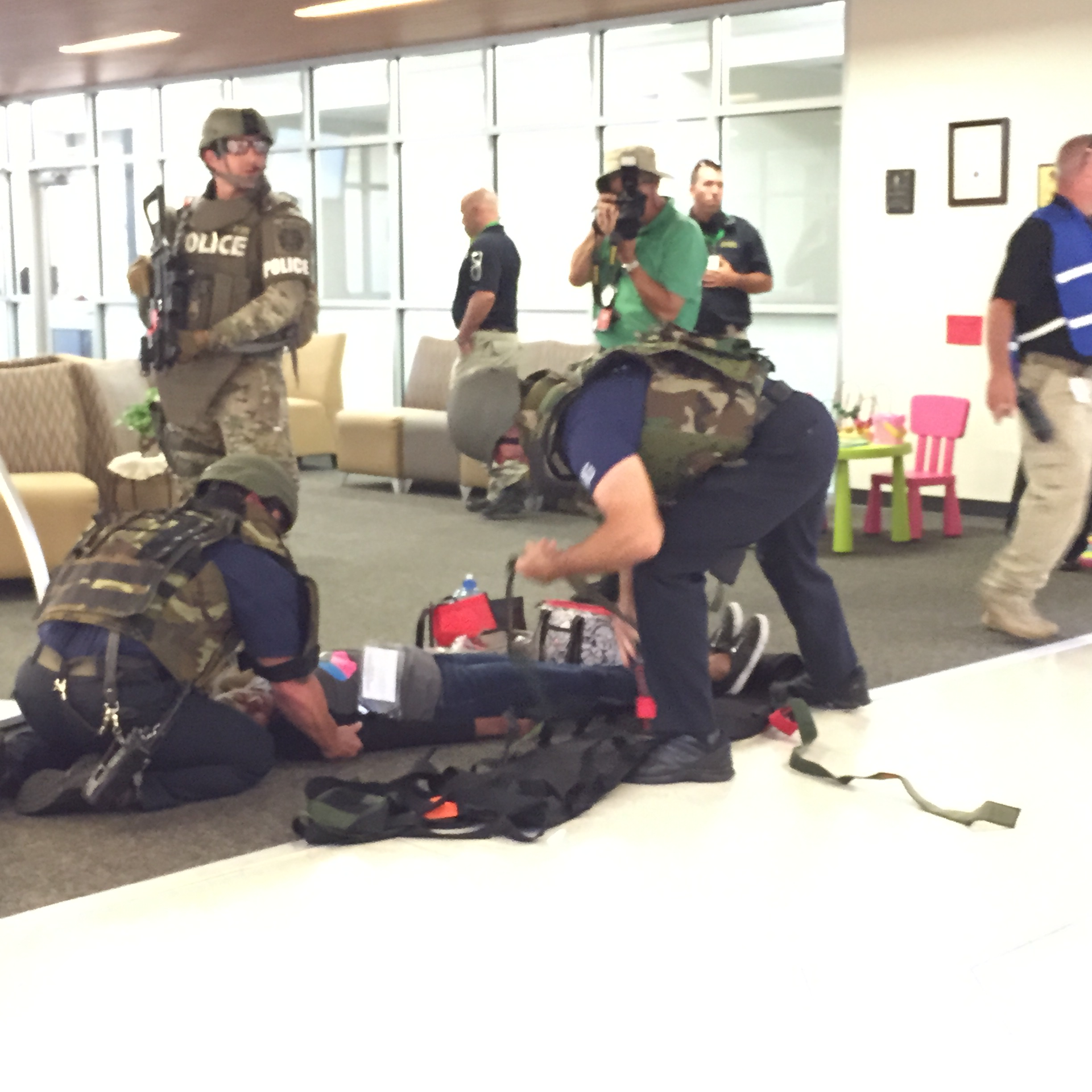 Orange County fire and law responders held a VIPER training scenario at Valencia College's West Campus.