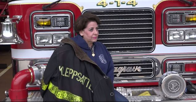 Roseanne Kleppsattel was returning from her husband's funeral when her crew stopped to help accident victims.