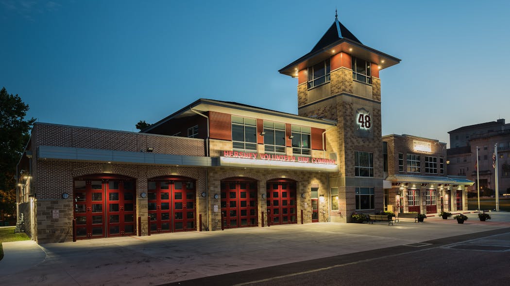 The exterior of the new Hershey Volunteer Fire Company station.