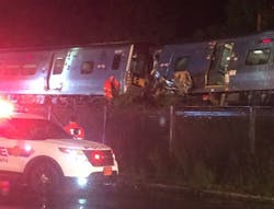 Passenger Ray Martel took this photo after he evacuated the Long Island Rail Road train.